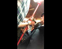 Group of guys sing crowded subway alpine 