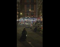 Art exhibit live show on street 