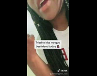 Girl surprise kisses her guy best friend