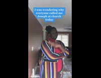 Girl colorful jacket gets called Joseph church 