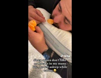 Man Imitates Kid Falls Sleep on Snacks