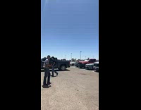 Guy red shirt yelling my body my choice