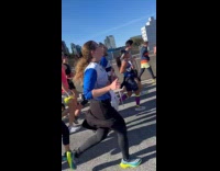 Group sings Backstreet Boys singalong at marathon