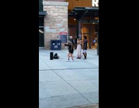 Group of people dance cover video shoot at the park