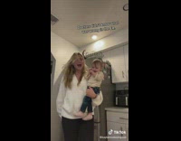 Lady with Baby Dance and Lip Syncs