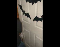 Entire room decorated in halloween decor