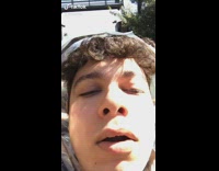 Guy makes noise dinosaur long neck