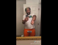 Collab BitchMP - Guy orange shorts restroom flip switch