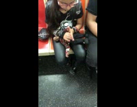 woman with freddy krueger doll on lap