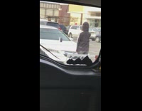 Black adidas jacket white car girl dances