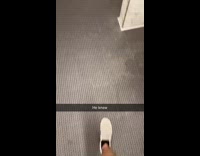 Legs under bathroom stall turn when guy goes under 