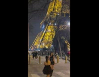 Lady in Short Leather Dress Pose for Picture