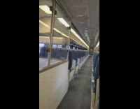 Person film surroundings alone in train ride