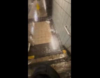 Submitter passed by subway station snow floor
