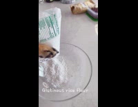 Black shiba dog makes matcha shaved ice 