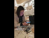 Mom phone goes up stairs 