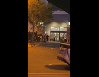 White unicorn horse costume head black jacket 