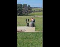 Old women jump shot photoshoot at vineyard