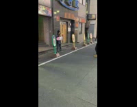 Skateboard girl japan sidewalk photoshoot