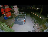 Stranger pokes hole in inflatable Christmas decor