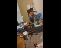 Young boy practice to be a preacher