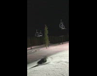 Skier doesnt get enough speed, backflips off ramp and lands on head in snow