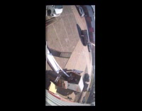 Unmanned van hits truck at parking lot