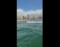 Two guys riding jet skis crash fail 