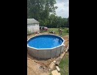 Collab VIBES - Man on ladder jump into pool fails