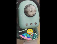 also mood white dog in blue dog back pack