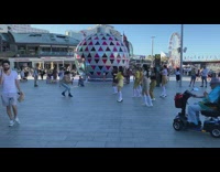 Girls film dance video by ornament decoration 