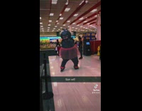 Hippo costume dancing person getting arrested 