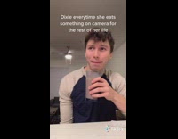 Collab BitchIG2 - Guy drinks cup of chocolate milk