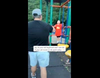 Man shakes hand of The Rizzler kid