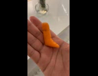 Filmer shows carrot in shape of boot
