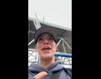 Woman makes joke about huge propeller 