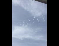 White skywriting in progress future window 