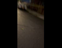 Man shows street affected by the storm