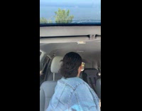 Woman arguing with self about spending money on coffee