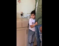 Kid grabs handful of birthday cake fail 