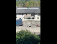 Amazon Prime Delivery guy push ups with stranger