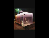 Clear transparent bathroom turns opaque when locked