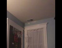Slo-mo guy plays basketball in his room, misses shot