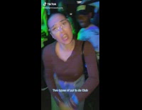 Lady in Club Vibes with the Music