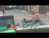 Two women house swimming pool pictorial music Part 1