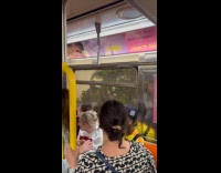 Collab WINY - Man puts plants inside subway train 