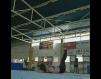 Collab Kale Salad IG -  Woman somersault flip does a lawn chair