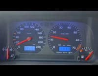 Many two 11 on the car speedometer