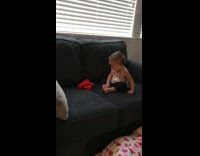 Toddler Gets Excited and Hits Head on Couch