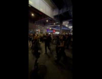 Collab WINY - Crowd dance to lone drummer under bridge part 1